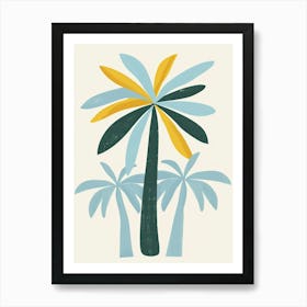 Palm Tree Flat Illustration 2 Art Print