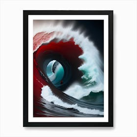 Red Wave Art Print