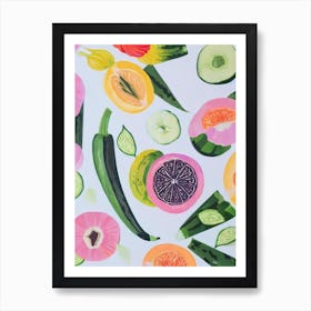 Abstract Veg vegetable Art Print