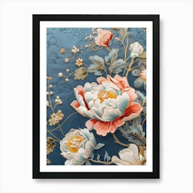 Chinese Floral Wallpaper 3 Art Print