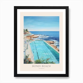 Bondi Australia 2 Midcentury Modern Pool Poster Art Print