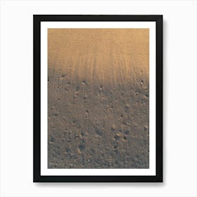 Traces on the sandy beach Art Print