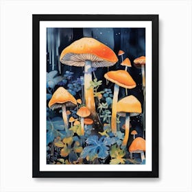 Mushroom Watercolour 8 Art Print