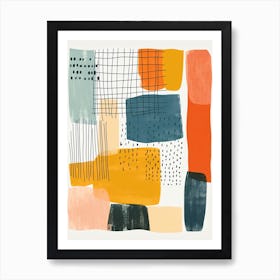 Abstract Minimalistic Geometric Contemporary Boho 16 Art Print