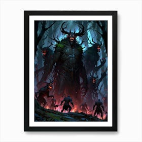 Demons In The Forest 3 Art Print