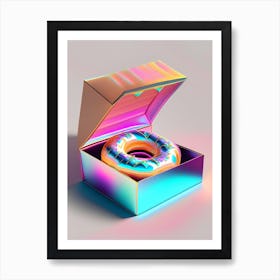 A Box Of Donuts Holographic 2 Art Print