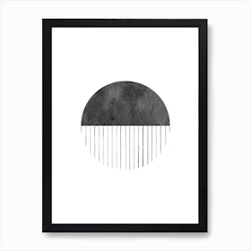 Black abstract shape Art Print