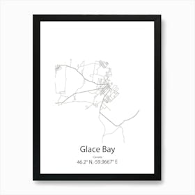 Glace Bay,Canada Minimalist Map Art Print