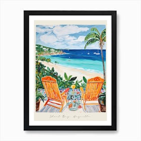 Poster Of Shoal Bay, Anguilla, Matisse And Rousseau Style 3 Art Print