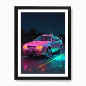 Neon Car 3 Art Print