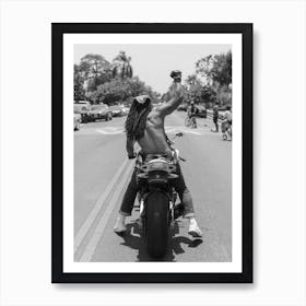 Activist On A Motorbike, New York Art Print