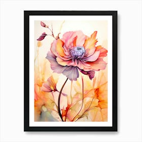 Watercolor Flower Painting 1 Poster