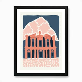 Travel Petra Floral Abstract Gallery Art Print