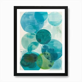 'Blue Circles' 5 Art Print