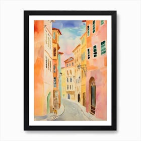 Florence, Italy Watercolour Streets 3 Art Print