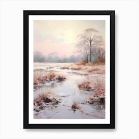 Dreamy Winter Painting Richmond Park England 3 Art Print