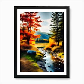 Autumn Landscape Wallpaper 2 Art Print