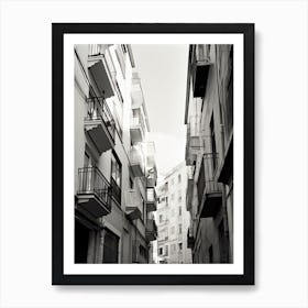 Malaga, Spain, Photography In Black And White 2 Art Print