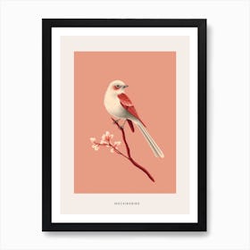 Minimalist Mockingbird 2 Bird Poster Art Print