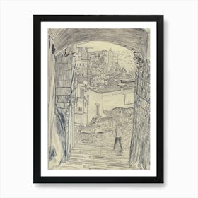 A Path In Matera Art Print