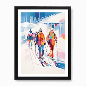 Vail Mountain Resort   Colorado Usa, Ski Resort Illustration 2 Art Print