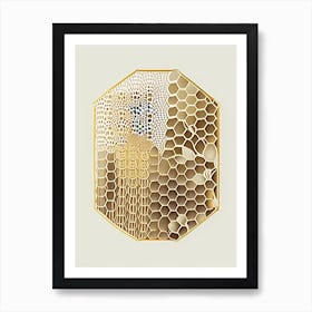 Honey Comb 1 William Morris Style Art Print