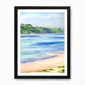 Ngwe Saung Beach, Myanmar Watercolour Art Print