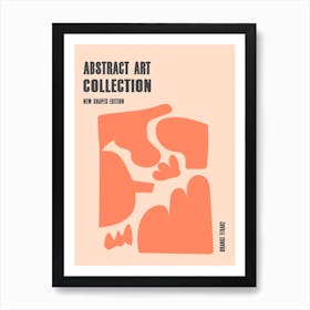 Abstract New Shapes Orange Poster