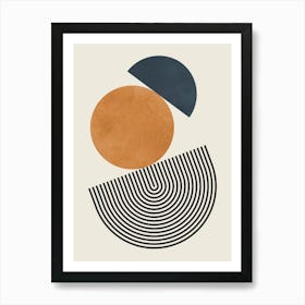 Circles and lines 3 2 Art Print