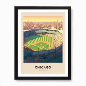 Wrigley Field Chicago Travel Poster Art Print