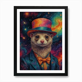 Ferret In Space Art Print