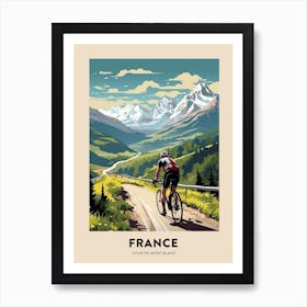 Tour De Mont Blanc France 4 Vintage Cycling Travel Poster Art Print