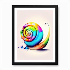 Full Body Snail Watercolur  2 Pop Art Art Print