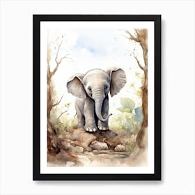 Elephant Painting Painting Watercolour 4 Art Print