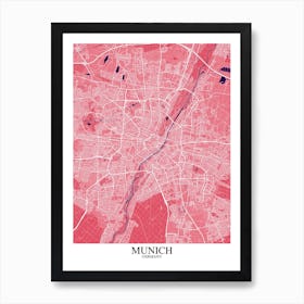 Munich Pink Purple Art Print