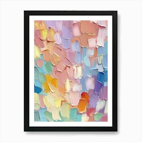 Pastels Impasto Paint Brush Strokes 2 Art Print