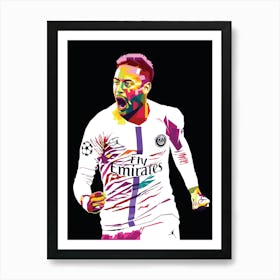 Neymar Jr Pop Art Art Print