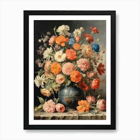 Flowers In A Blue Vase 1 Art Print