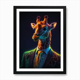 Giraffe In A Suit 1 Art Print