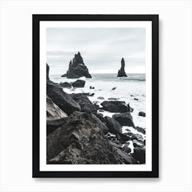 Black Rock Formations 1 Art Print