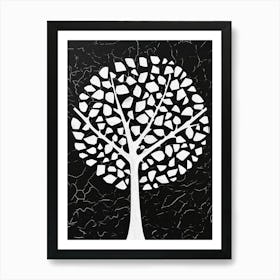 Lime Tree Simple Geometric Nature Stencil 2 Affiche