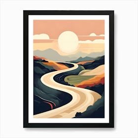 Road To The Sunset 3 Art Print