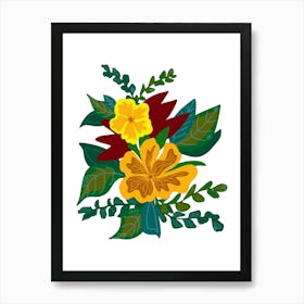 Hibiscus Flowers Art Print