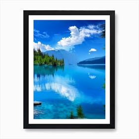 Blue Lake Landscapes Waterscape Photography 1 Art Print