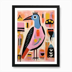 Pink Scandi Coot 3 Art Print