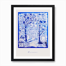 Ravenna 2 Italy Blue Drawing Poster Art Print