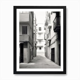 Malaga, Spain, Black And White Photography 4 Art Print
