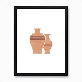 Minimal Sandy Brown Hydriae Art Print