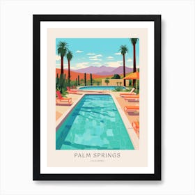 Palm Springs California 3 Midcentury Modern Pool Poster Art Print