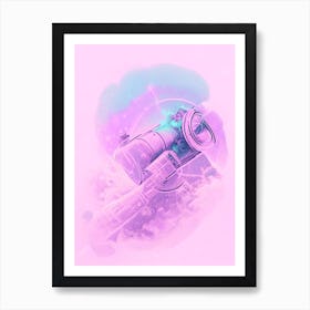 Infrared Telescope Gouache Space Art Print